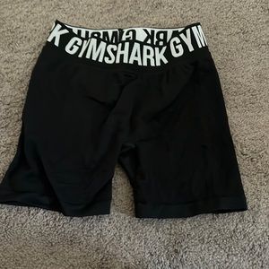 women's black gym shark spandex